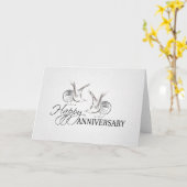 Carte joyeux anniversaire de mariage félicitations (Fleur jaune)