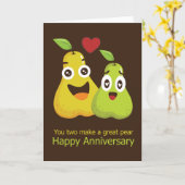 Carte Joyeux Anniversaire de Mariage Grande Poire Humour (Fleur jaune)