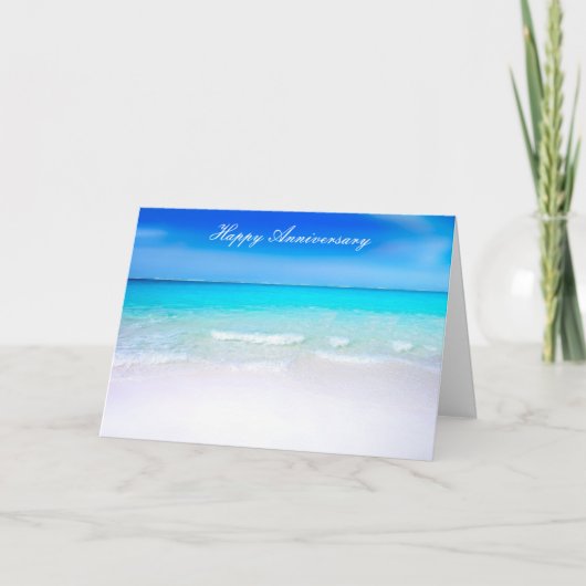 Carte Joyeux Anniversaire de Mariage Sandy Beach (Devant)