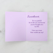 Carte Joyeux anniversaire de mon amour romantique (Intérieur)