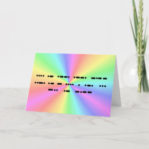 Carte Joyeux anniversaire de Morse Code Greeting Card