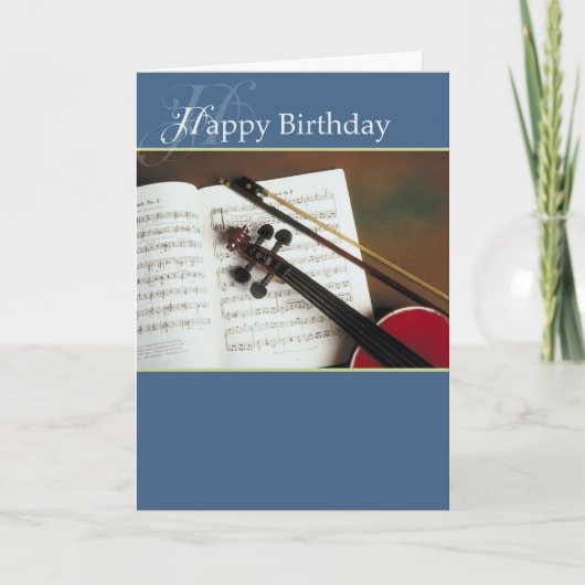 Carte Joyeux anniversaire de Musical Strings (Devant)