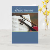 Carte Joyeux anniversaire de Musical Strings (Fleur jaune)