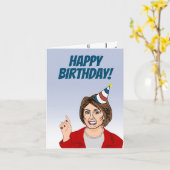 Carte Joyeux anniversaire de Nancy Pelosi (Fleur jaune)