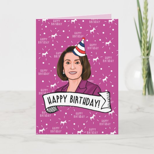 Carte Joyeux Anniversaire de Nancy Pelosi (Devant)