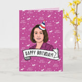 Carte Joyeux Anniversaire de Nancy Pelosi (Fleur jaune)