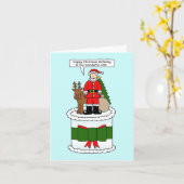 Carte Joyeux anniversaire de Noël à la femme (Fleur jaune)