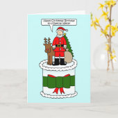 Carte Joyeux anniversaire de Noël pour NIece (Fleur jaune)