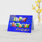 Carte Joyeux anniversaire de nous deux (Fleur jaune)