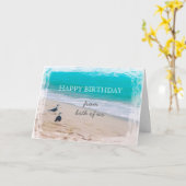 Carte Joyeux anniversaire de nous deux avec l'art de la (Fleur jaune)