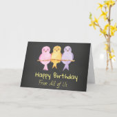 Carte Joyeux anniversaire de nous tous (Fleur jaune)