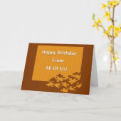 Carte Joyeux Anniversaire De Nous Tous ! (Fleur jaune)