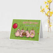 Carte Joyeux anniversaire de nous tous - Funny Birthday (Fleur jaune)