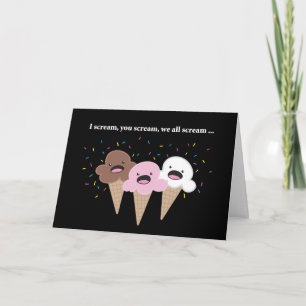 Carte Joyeux Anniversaire de Nous tous, Ice Cream Cones