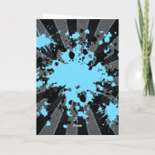 Carte Joyeux anniversaire de paintball bleu (Dos)