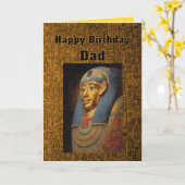 Carte Joyeux anniversaire de papa Pharaoh (Fleur jaune)