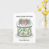 Carte Joyeux anniversaire de Pâques (Fleur jaune)