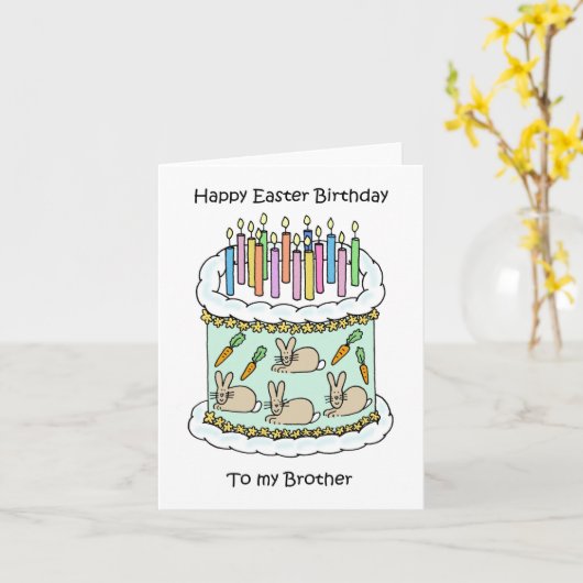 Carte Joyeux anniversaire de Pâques (Fleur jaune)