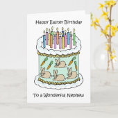 Carte Joyeux anniversaire de Pâques Nephew (Fleur jaune)