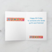 Carte Joyeux anniversaire de patchwork d'art orange de (Intérieur)