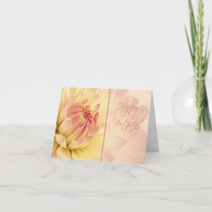 Carte Joyeux anniversaire de Peach Dahlias