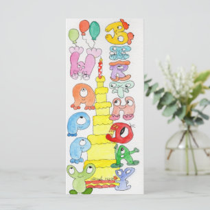 Carte Joyeux Anniversaire de personnages de bulle de des
