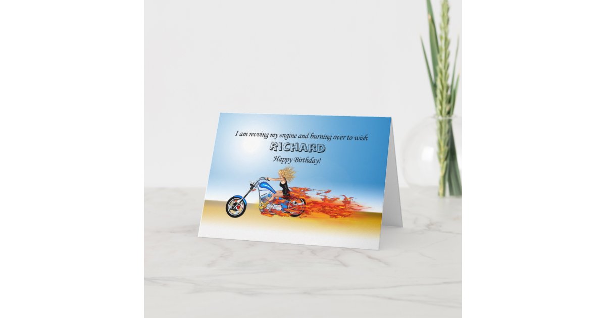 Carte Joyeux Anniversaire De Personnaliser Avec Une Moto Zazzle Be