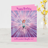 Carte Joyeux anniversaire de petite-fille (Fleur jaune)