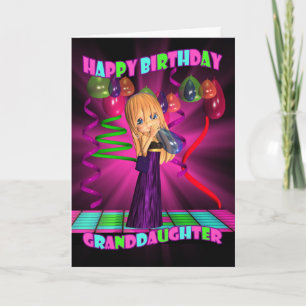 Carte Joyeux anniversaire de petite-fille avec petit