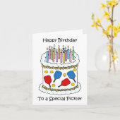 Carte Joyeux anniversaire de Pickleball (Fleur jaune)