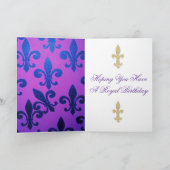 Carte Joyeux anniversaire de Pink Fleur De Lis (Intérieur)