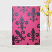 Carte Joyeux anniversaire de Pink Fleur De Lis (Fleur jaune)