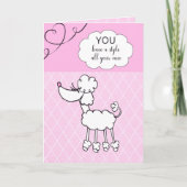 Carte Joyeux anniversaire de Pink Poodle (Devant)