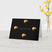 Carte Joyeux anniversaire de pommes (Fleur jaune)