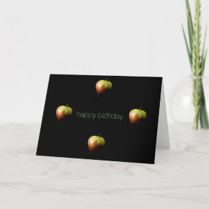 Carte Joyeux anniversaire de pommes