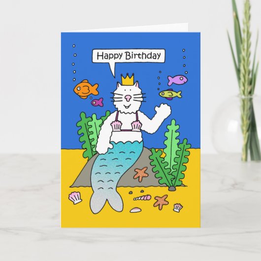 Carte Joyeux anniversaire de Purrmaid (Devant)
