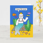 Carte Joyeux anniversaire de Purrmaid (Fleur jaune)