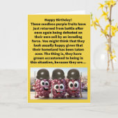 Carte Joyeux Anniversaire de Raisins conquis (Fleur jaune)