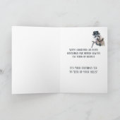 Carte Joyeux Anniversaire de Raton Laveur Formel à Vous  (Intérieur)