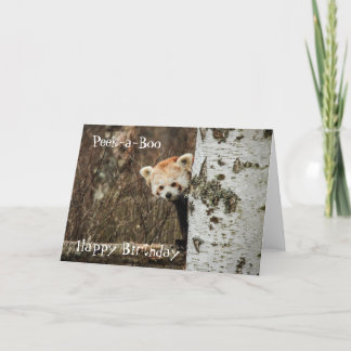 Carte Joyeux anniversaire de Red Panda