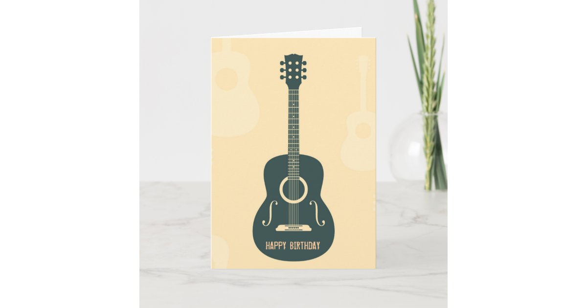Carte Joyeux Anniversaire De Retro Musique Acoustique De Zazzle Be