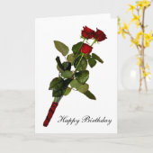 Carte Joyeux anniversaire de roses je t'aime (Fleur jaune)