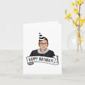 Carte Joyeux Anniversaire De Ruth Bader Ginsburg (Fleur jaune)