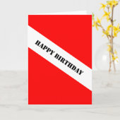 Carte Joyeux anniversaire de Scuba Diving (Fleur jaune)