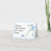 Carte Joyeux anniversaire de septembre Belle-mère Aster (Devant)