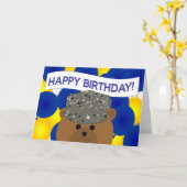 Carte Joyeux anniversaire de service actif de la Force a (Fleur jaune)