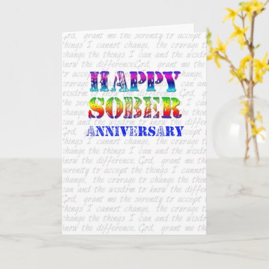 Carte Joyeux anniversaire de Sober (Fleur jaune)