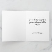 Carte Joyeux Anniversaire de Style Manuscrit Paillettes (Intérieur)
