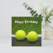 Carte Joyeux anniversaire de tennis (Debout devant)