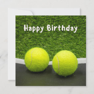 Carte Joyeux anniversaire de tennis
